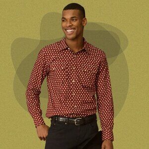 Tecovas Vintage Weight Sawtooth Cotton Pearl Snap Shirt